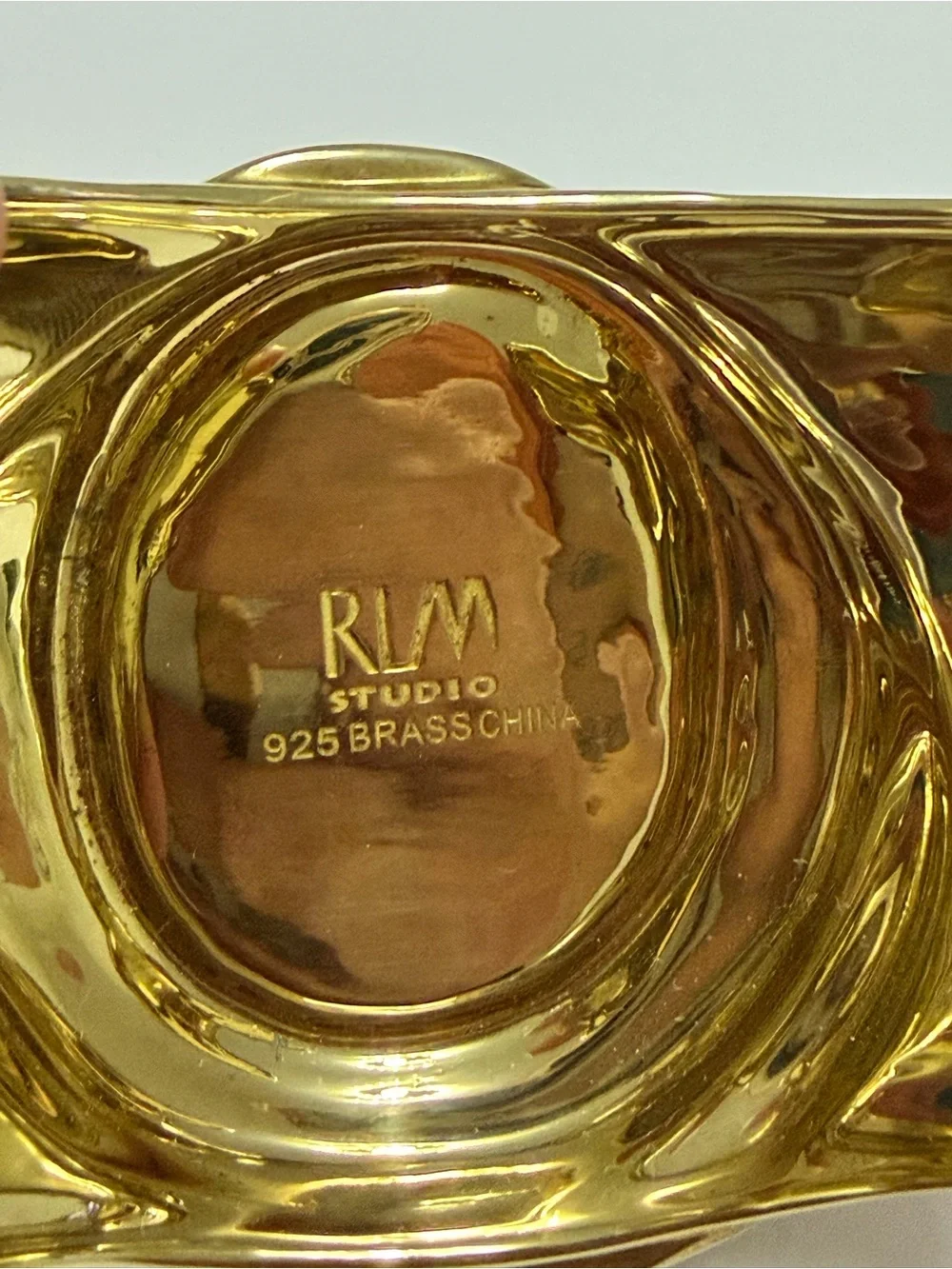 RLM Studio Sterling Silver And Brass Large Cuff Bracelet With An Oval Stone